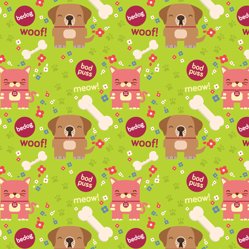 Bedog and Bodpus green wallpaper